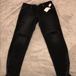 Black Ripped Jeans-Free People